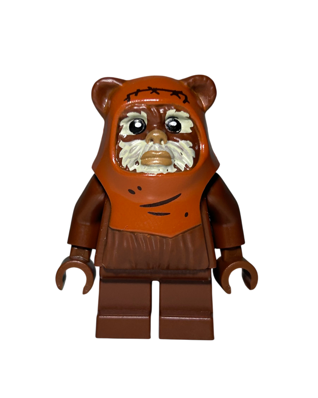 Lego Star Wars Minifigur Wicket Ewok SW1218 Vorderansicht brick2d2