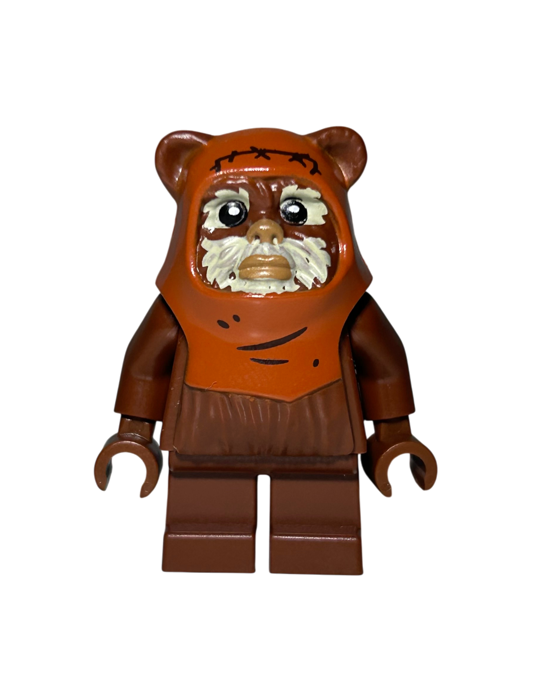 Lego Star Wars Minifigur Wicket Ewok SW1218 Vorderansicht brick2d2