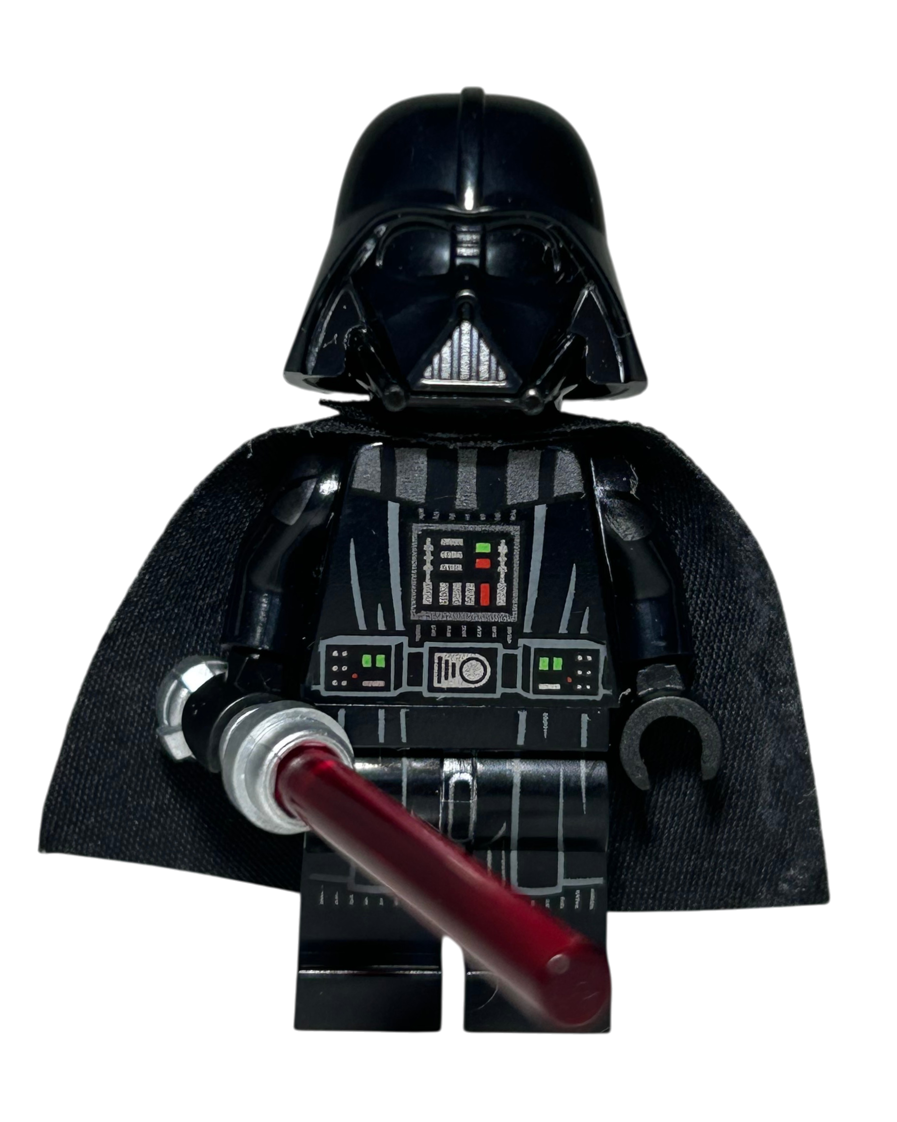 Darth Vader SW1273 LEGO Star Wars Minifigur mit Lichtschwert Vorderansicht brick2d2