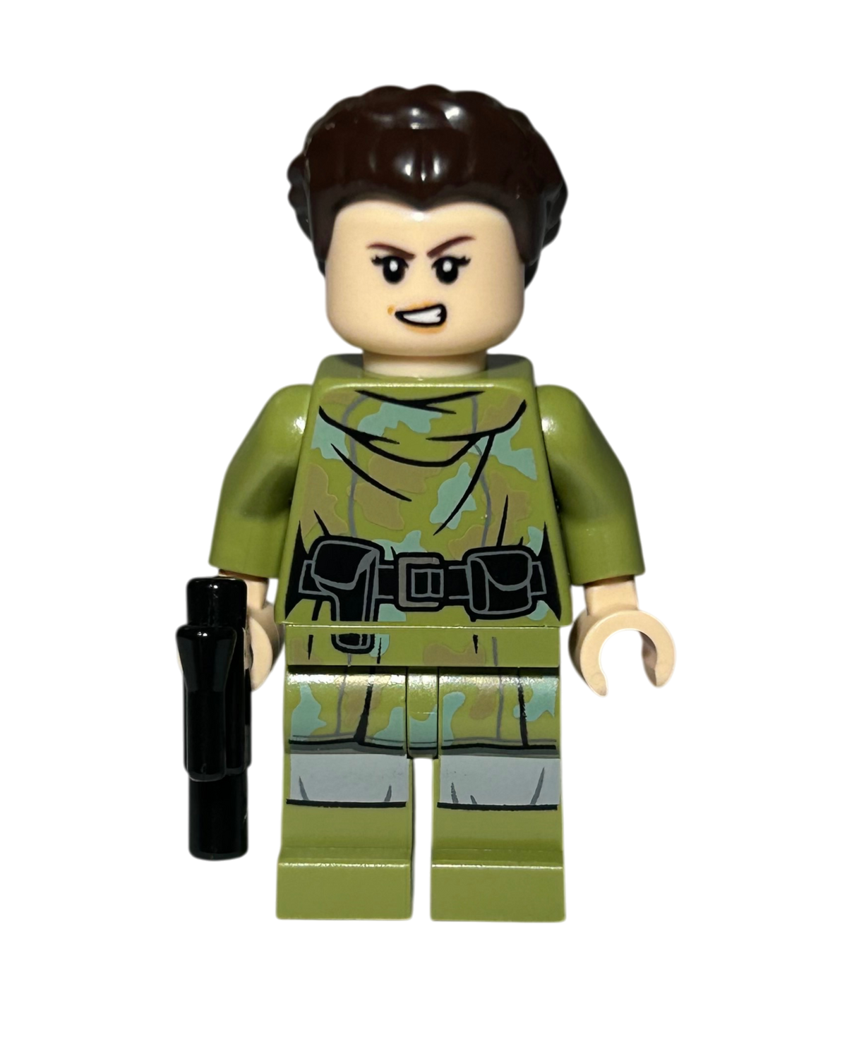LEGO Star Wars Minifigur Prinzessin Leia Endor Outfit SW1296 Vorderansicht – Brick2D2