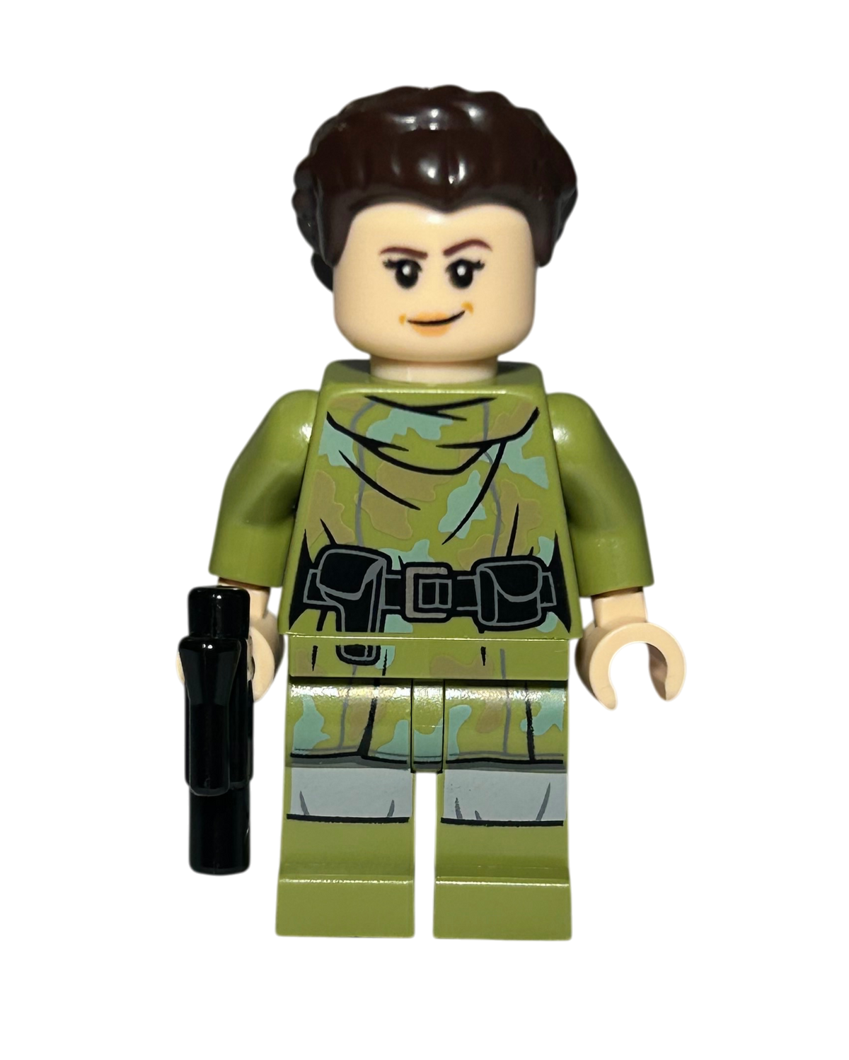 LEGO Star Wars Minifigur Prinzessin Leia Endor Outfit SW1296 Vorderansicht – Brick2D2