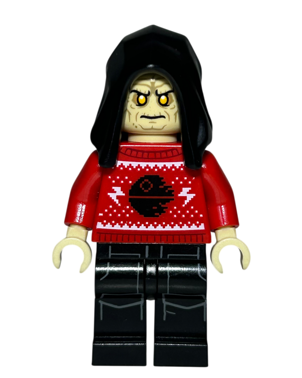 Emperor Palpatine Holiday Sweater Outfit SW1297 LEGO Star Wars Minifigur Detailansicht brick2d2
