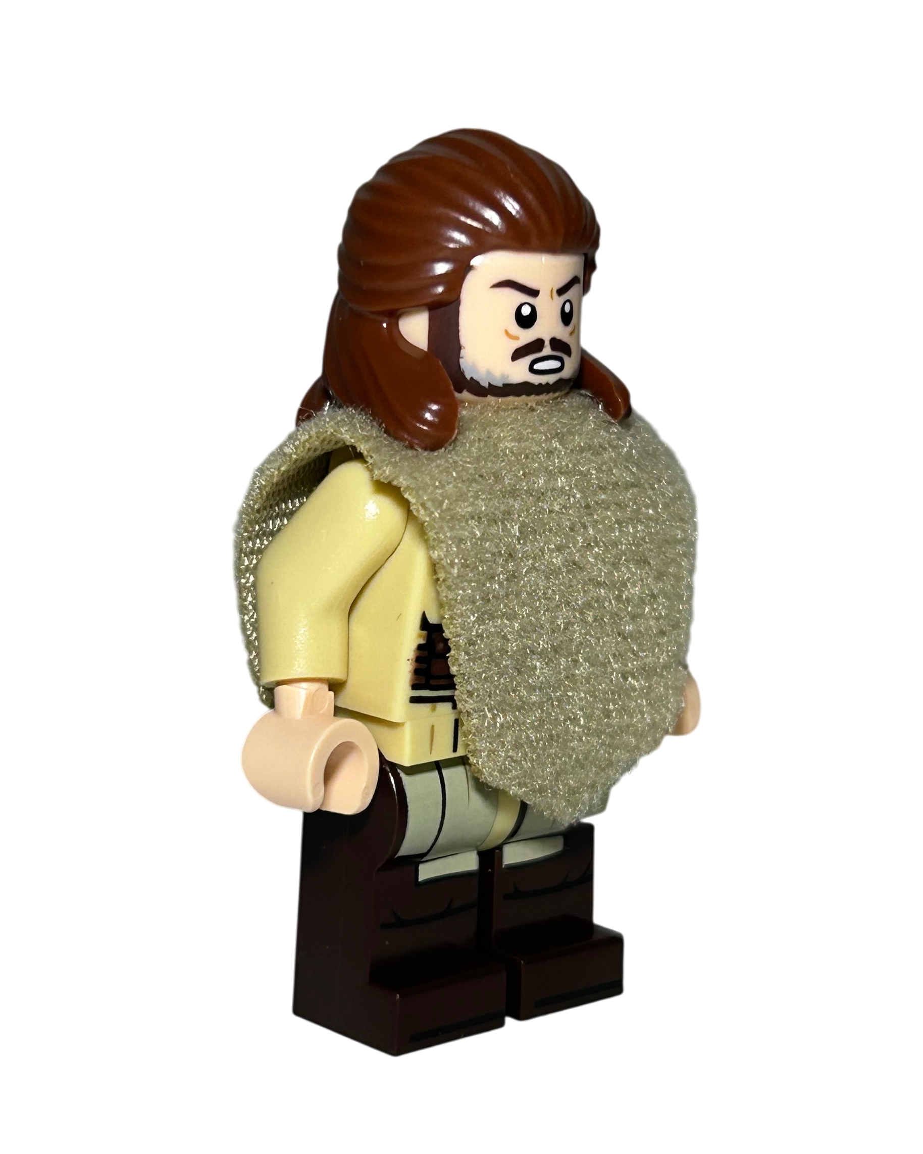 Qui-Gon Jinn SW1334b LEGO Star Wars Minifigur Seitenansicht links – brick2d2