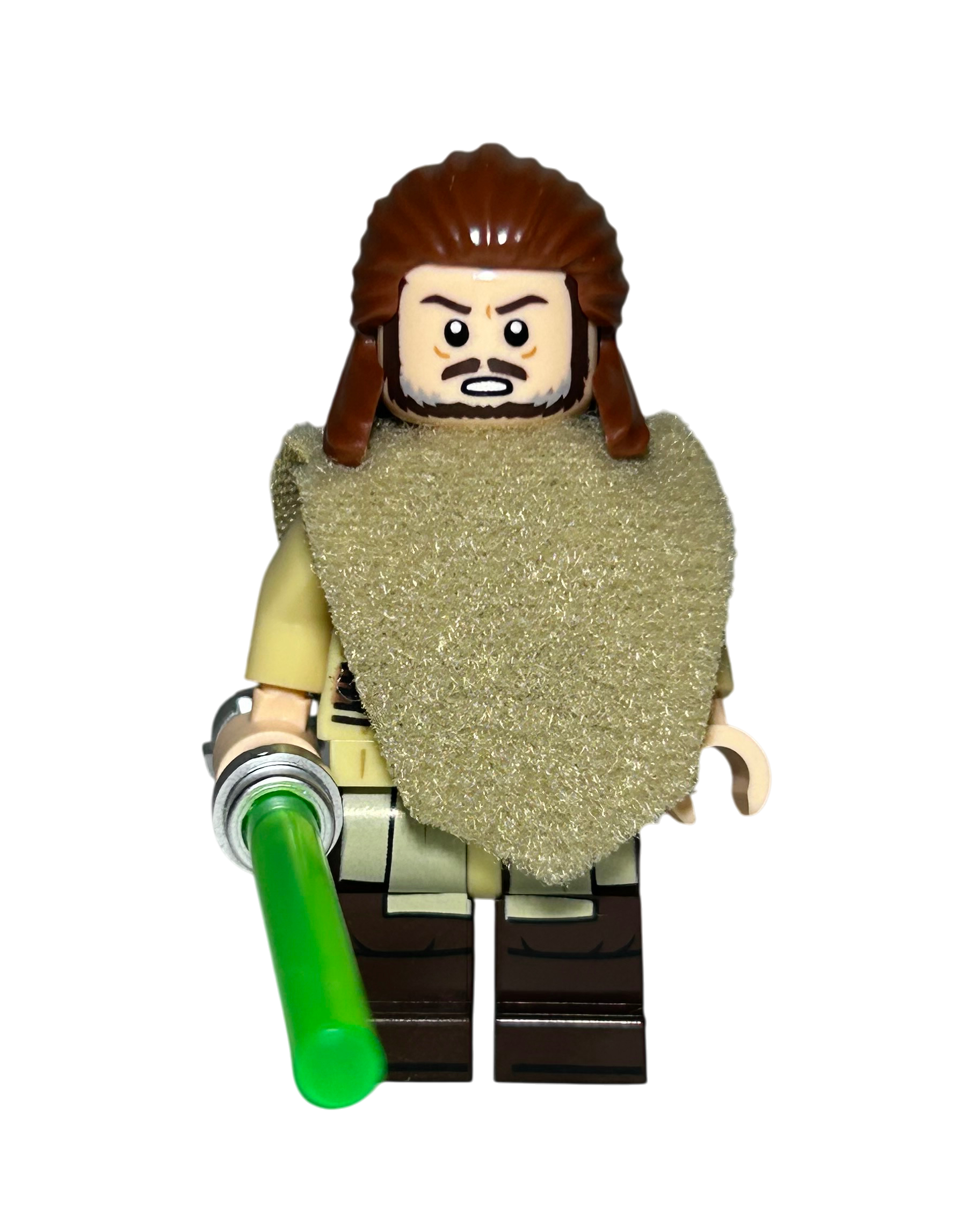 Qui-Gon Jinn SW1334b LEGO Star Wars Minifigur Vorderansicht – brick2d2