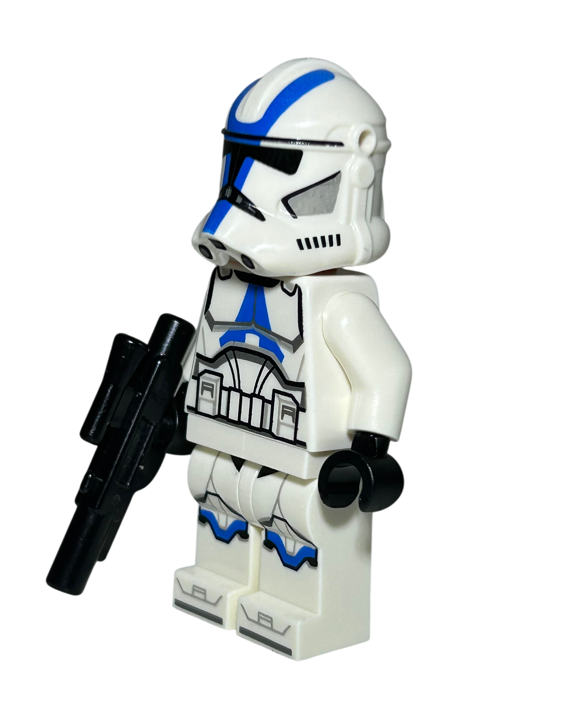 Clone Trooper der 501 mit Helmlöchern SW1337 LEGO Star Wars Minifigur Seitenansicht rechts brick2d2