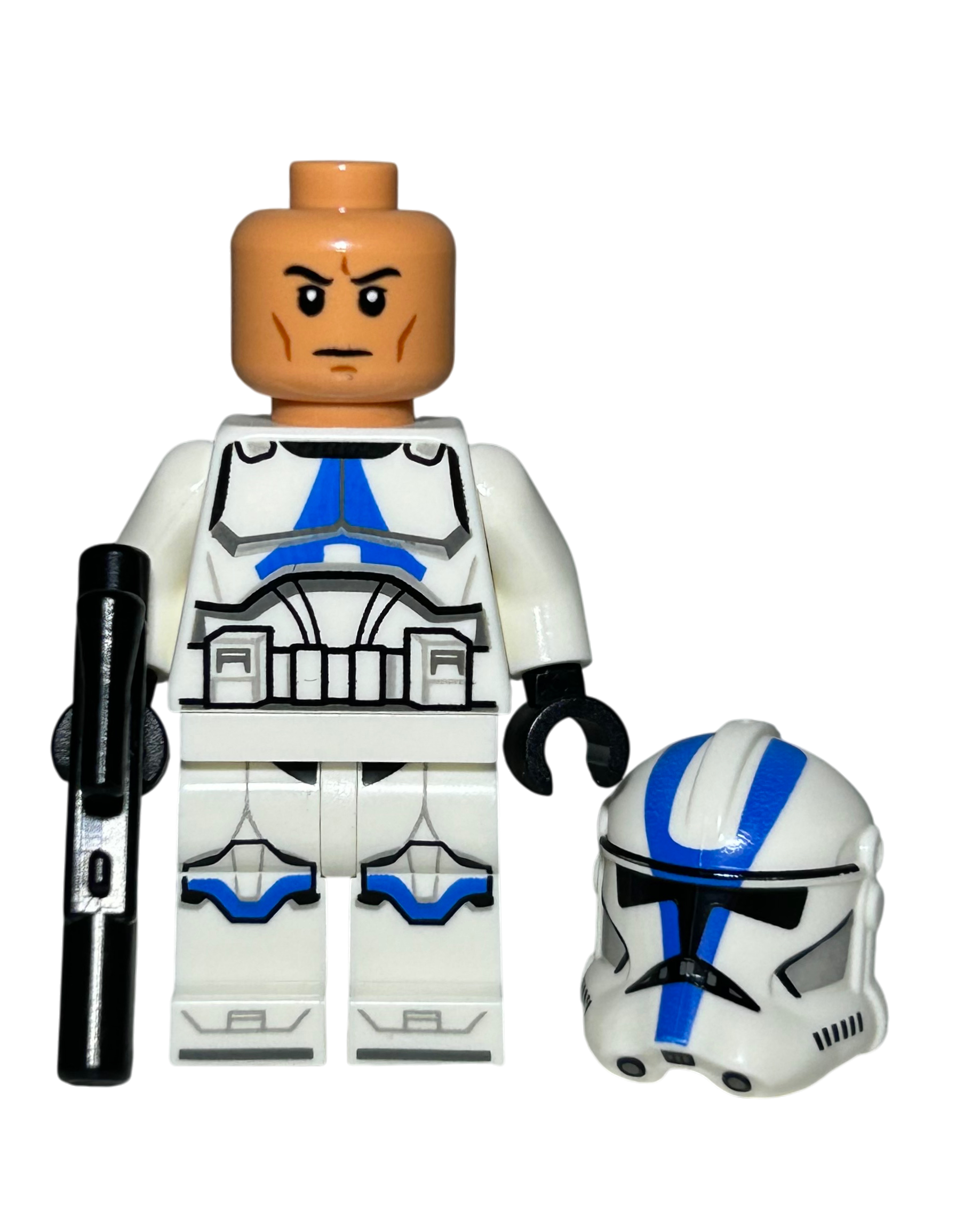 Clone Trooper der 501 mit Helmlöchern SW1337 LEGO Star Wars Minifigur Detailansicht brick2d2