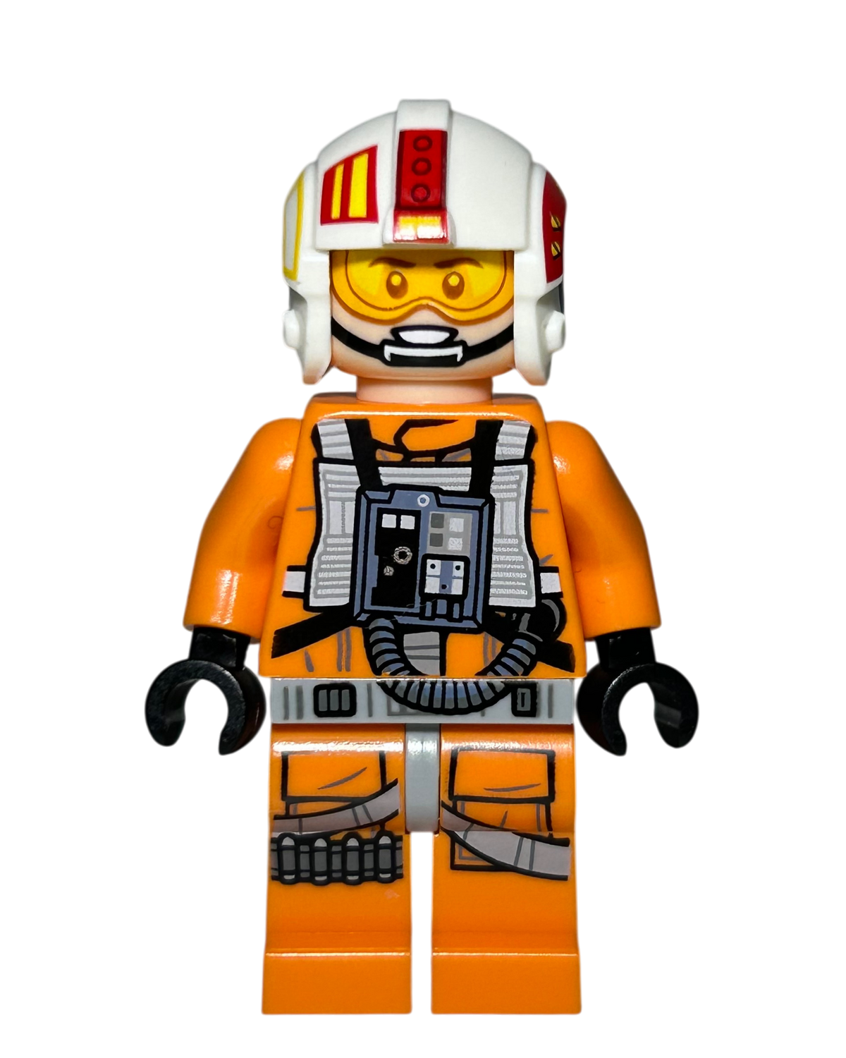 Rebel Pilot Helmet schwarze Rebel Alliance Symbole SW1359 LEGO Star Wars Vorderansicht brick2d2
