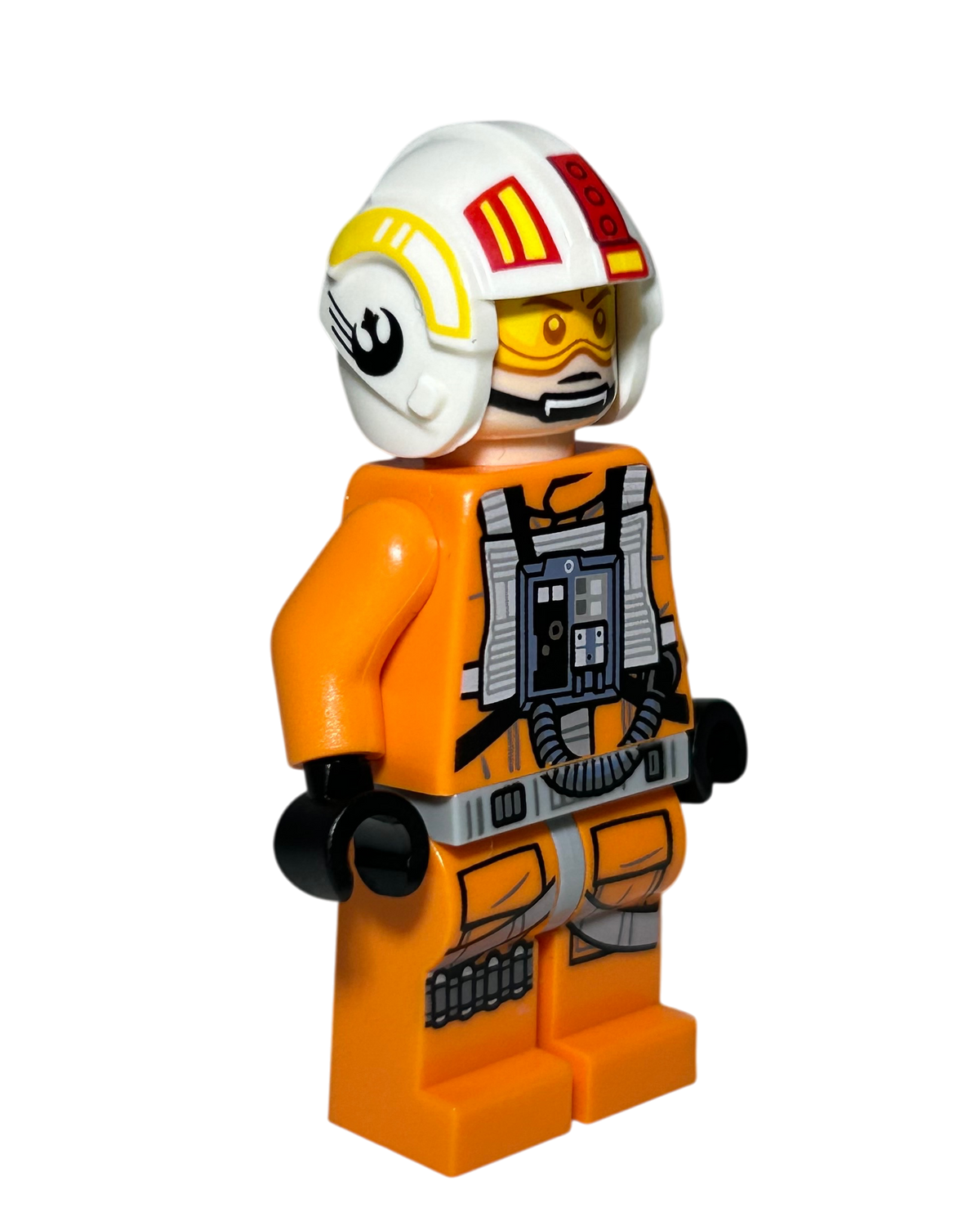 Rebel Pilot Helmet schwarze Rebel Alliance Symbole SW1359 LEGO Star Wars Seitenansicht links brick2d2