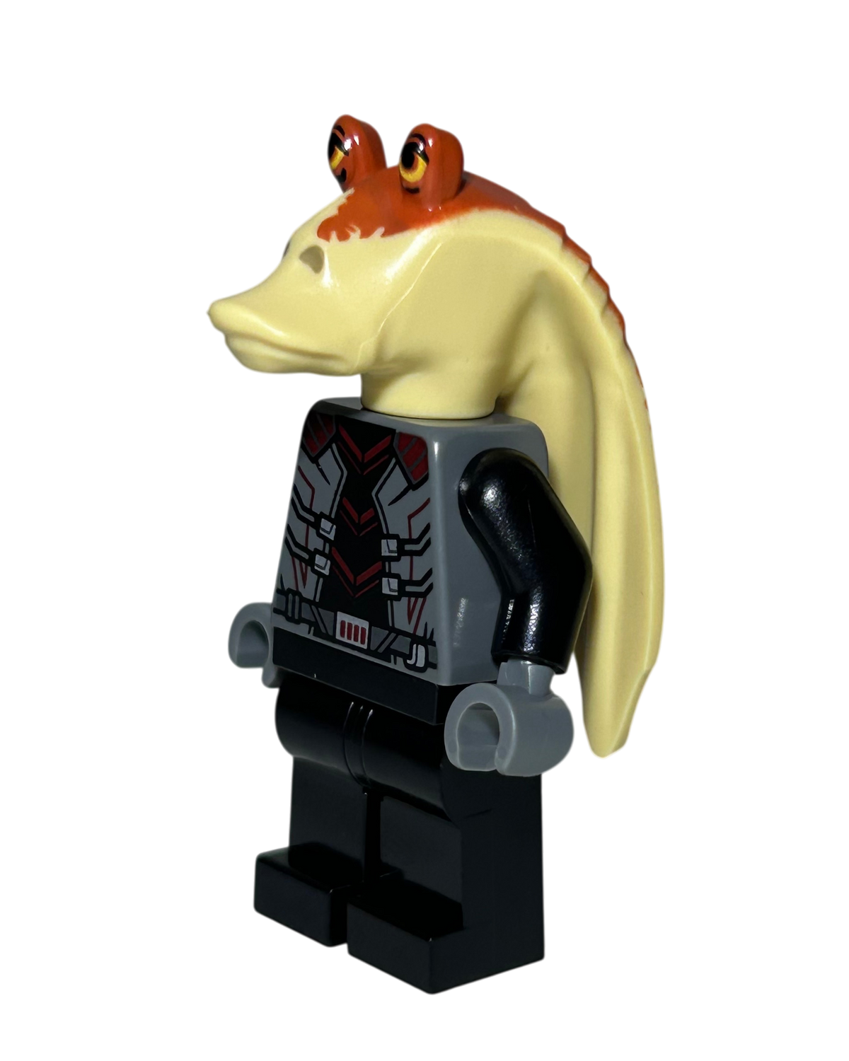 Darth Jar Jar SW1367 LEGO Star Wars Minifigur mit Lichtschwert Seitenansicht rechts brick2d2