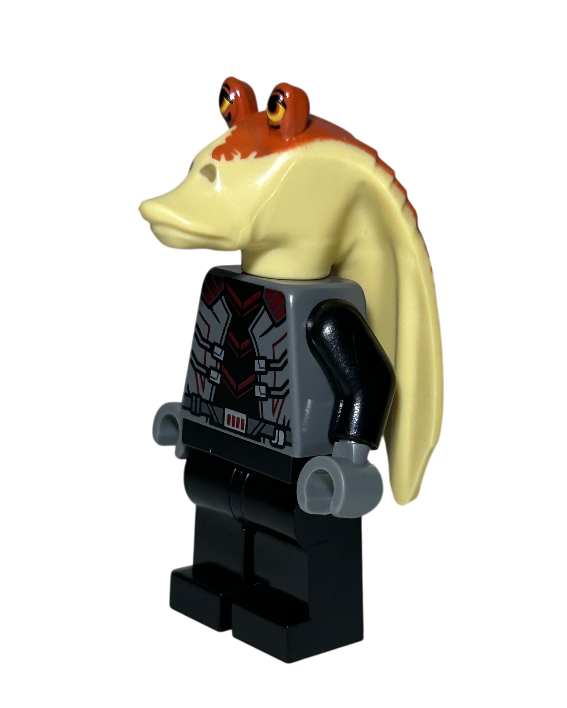 Darth Jar Jar SW1367 LEGO Star Wars Minifigur mit Lichtschwert Seitenansicht rechts brick2d2