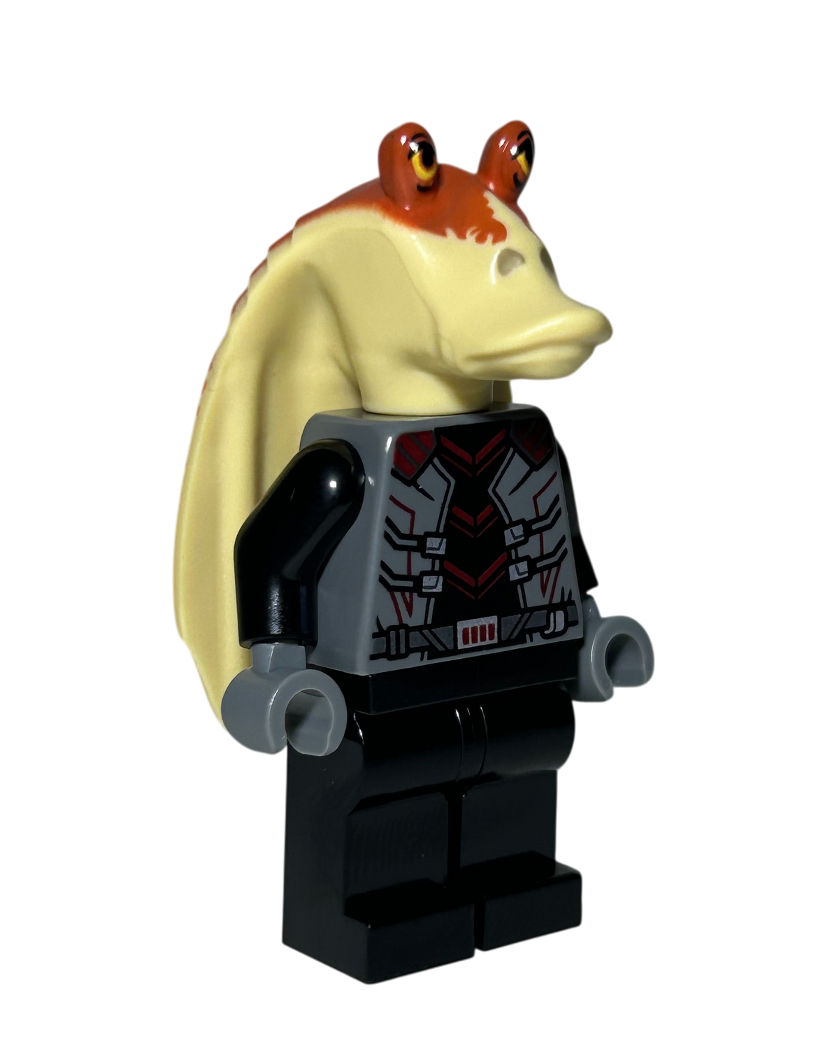 Darth Jar Jar SW1367 LEGO Star Wars Minifigur mit Lichtschwert Seitenansicht links brick2d2