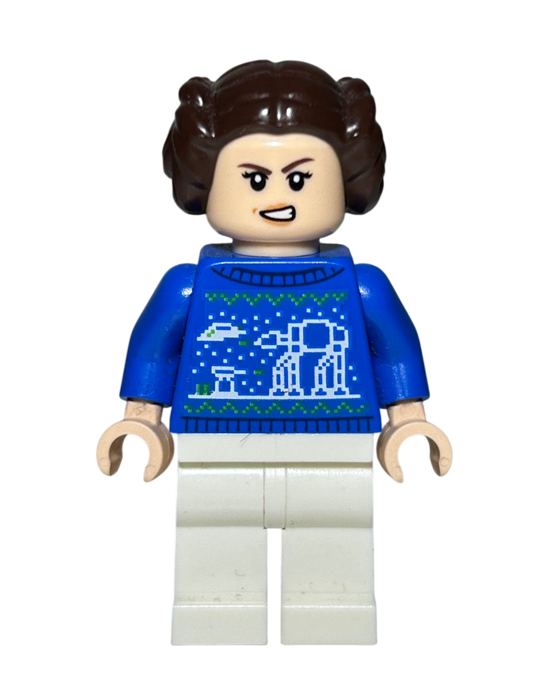 Prinzessin Leia Holiday Sweater Outfit SW1381 LEGO Star Wars Minifigur Detailansicht brick2d2