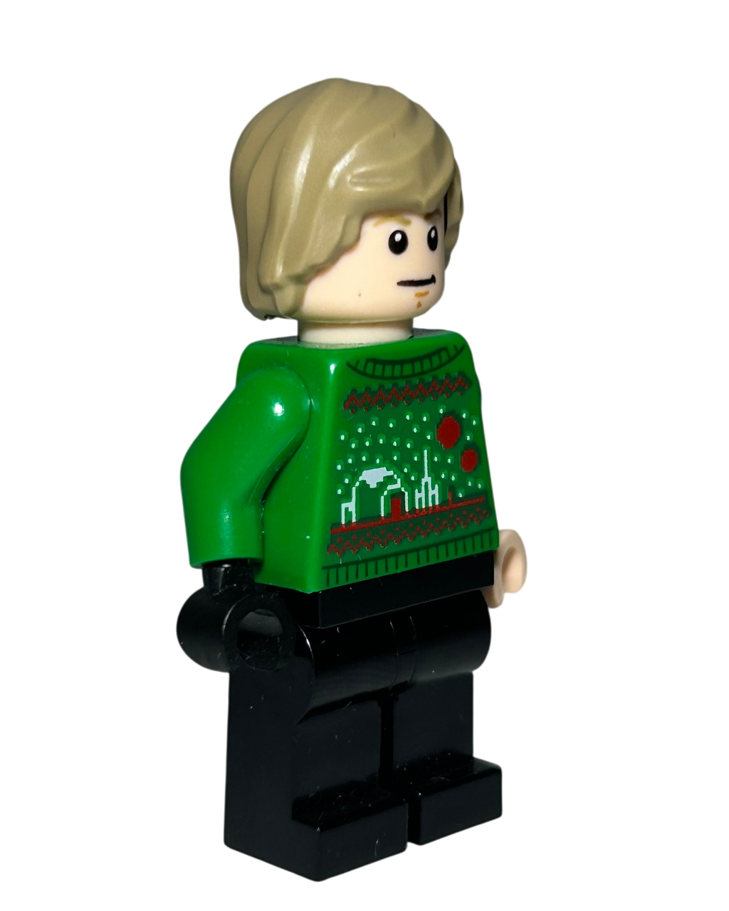 Lego Star Wars Minifigur Luke Skywalker Holiday Sweater SW1382 Seitenansicht links brick2d2