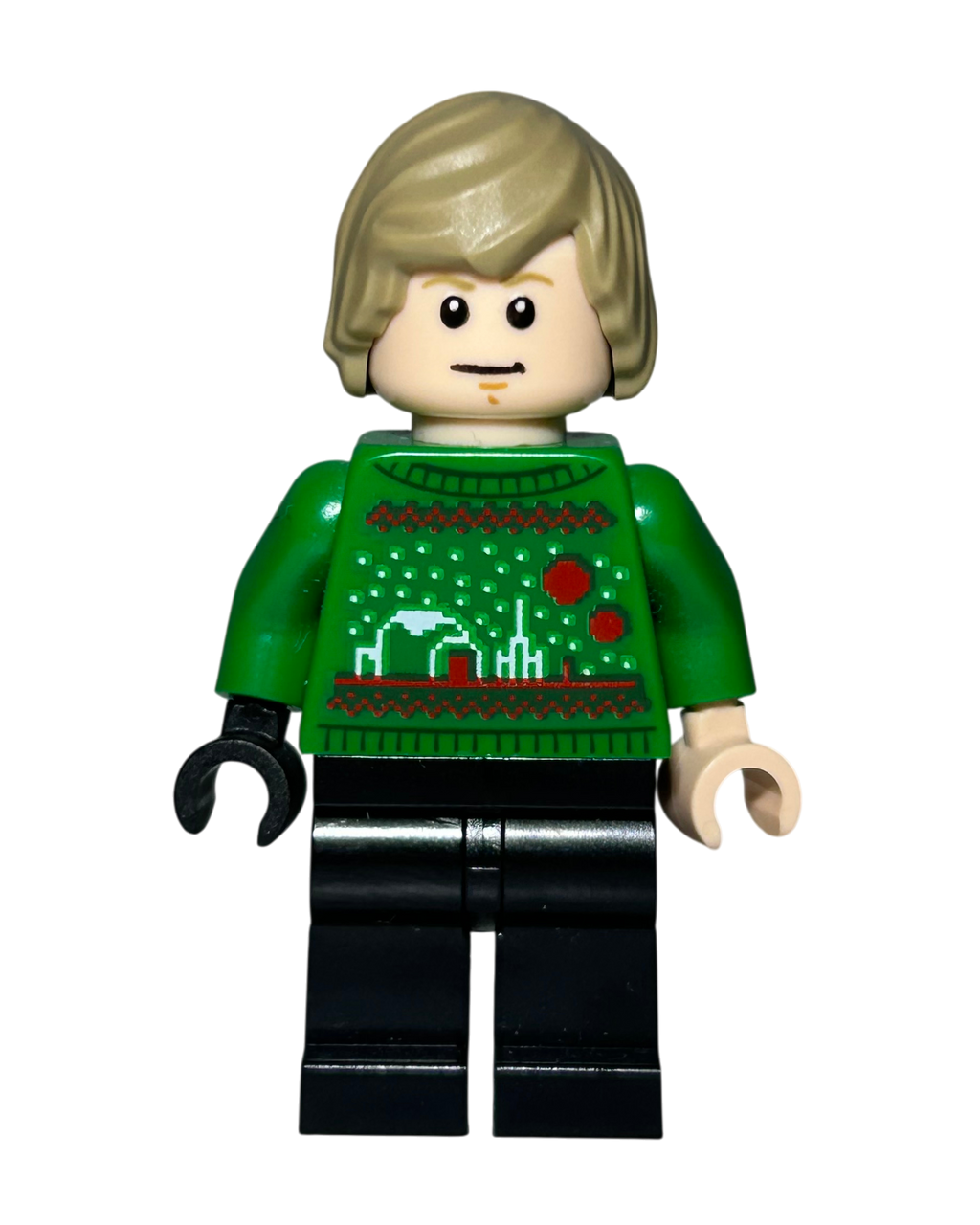 Lego Star Wars Minifigur Luke Skywalker Holiday Sweater SW1382 Vorderansicht brick2d2