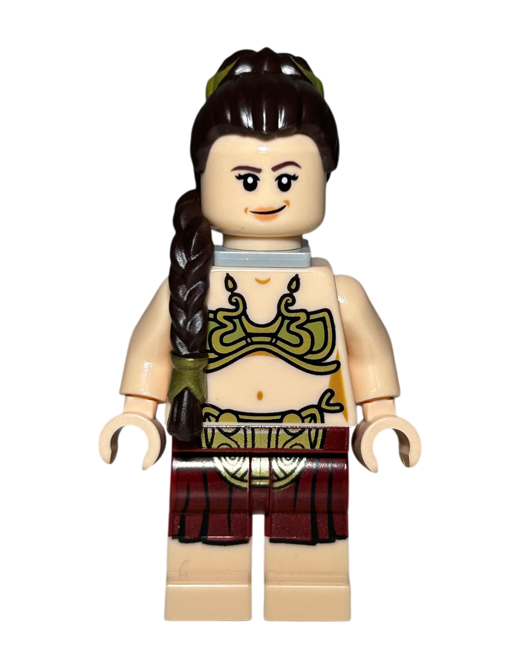 Prinzessin Leia SW1389 LEGO Star Wars Minifigur Jabba Palace Outfit Vorderansicht brick2d2