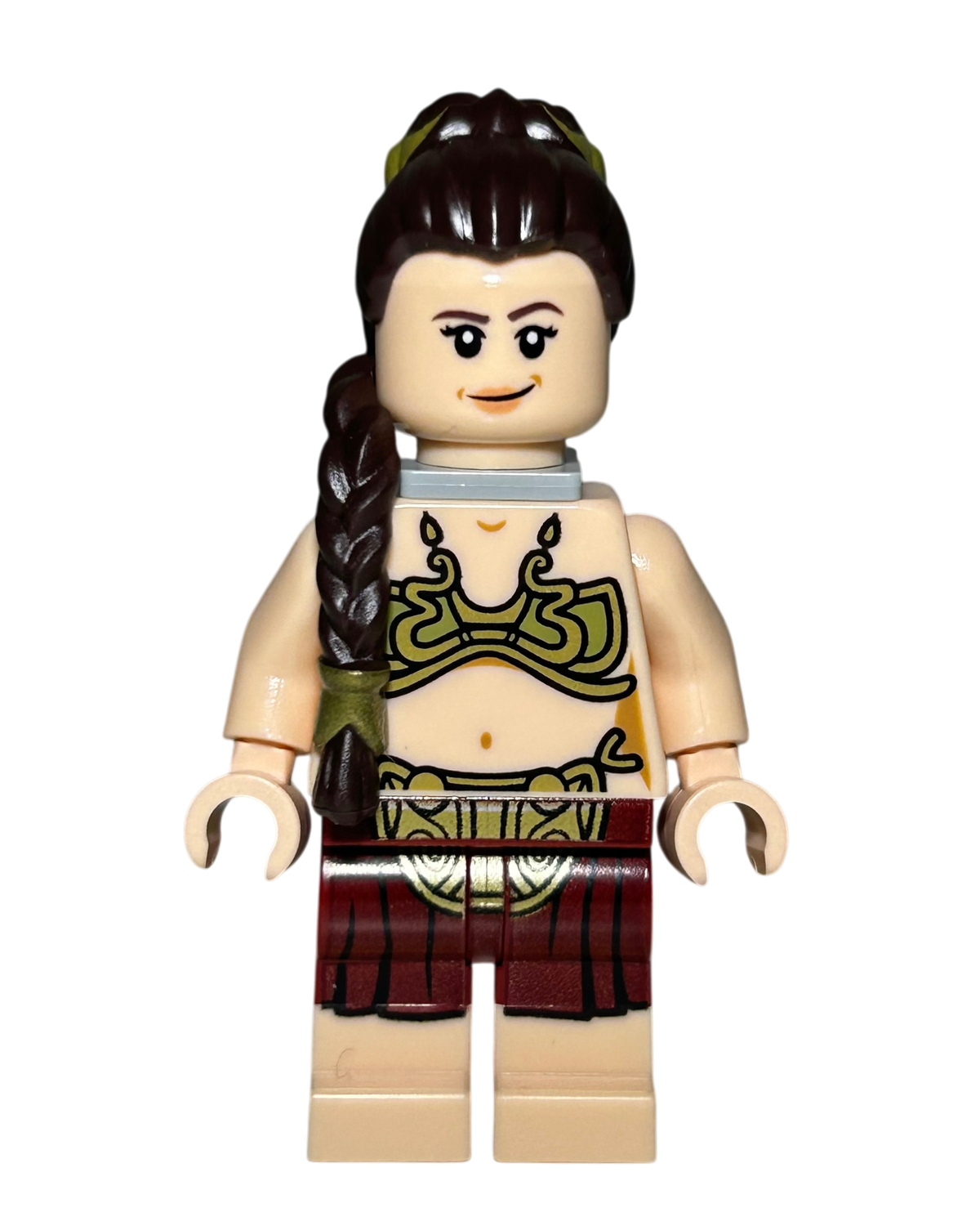 Prinzessin Leia SW1389 LEGO Star Wars Minifigur Jabba Palace Outfit Vorderansicht brick2d2