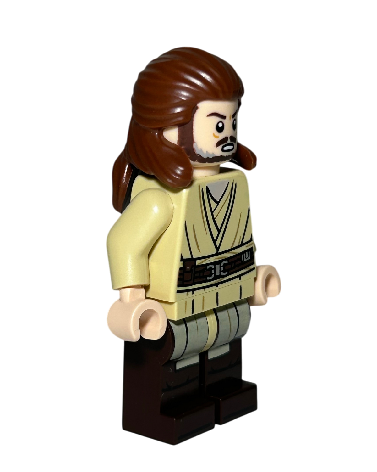 Qui-Gon Jinn SW1404 LEGO Star Wars Minifigur Seitenansicht links brick2d2