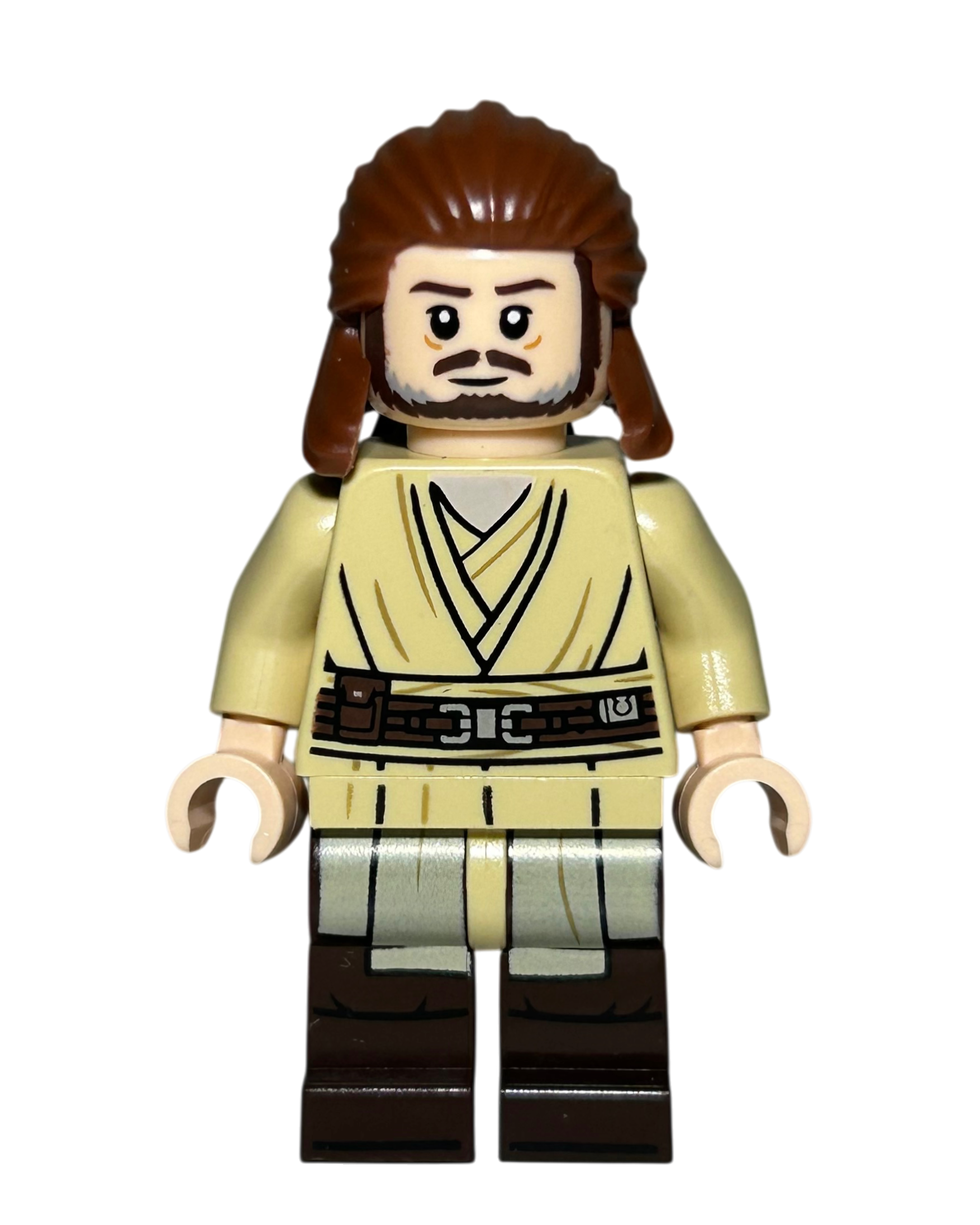 Qui-Gon Jinn SW1404 LEGO Star Wars Minifigur Vorderansicht brick2d2