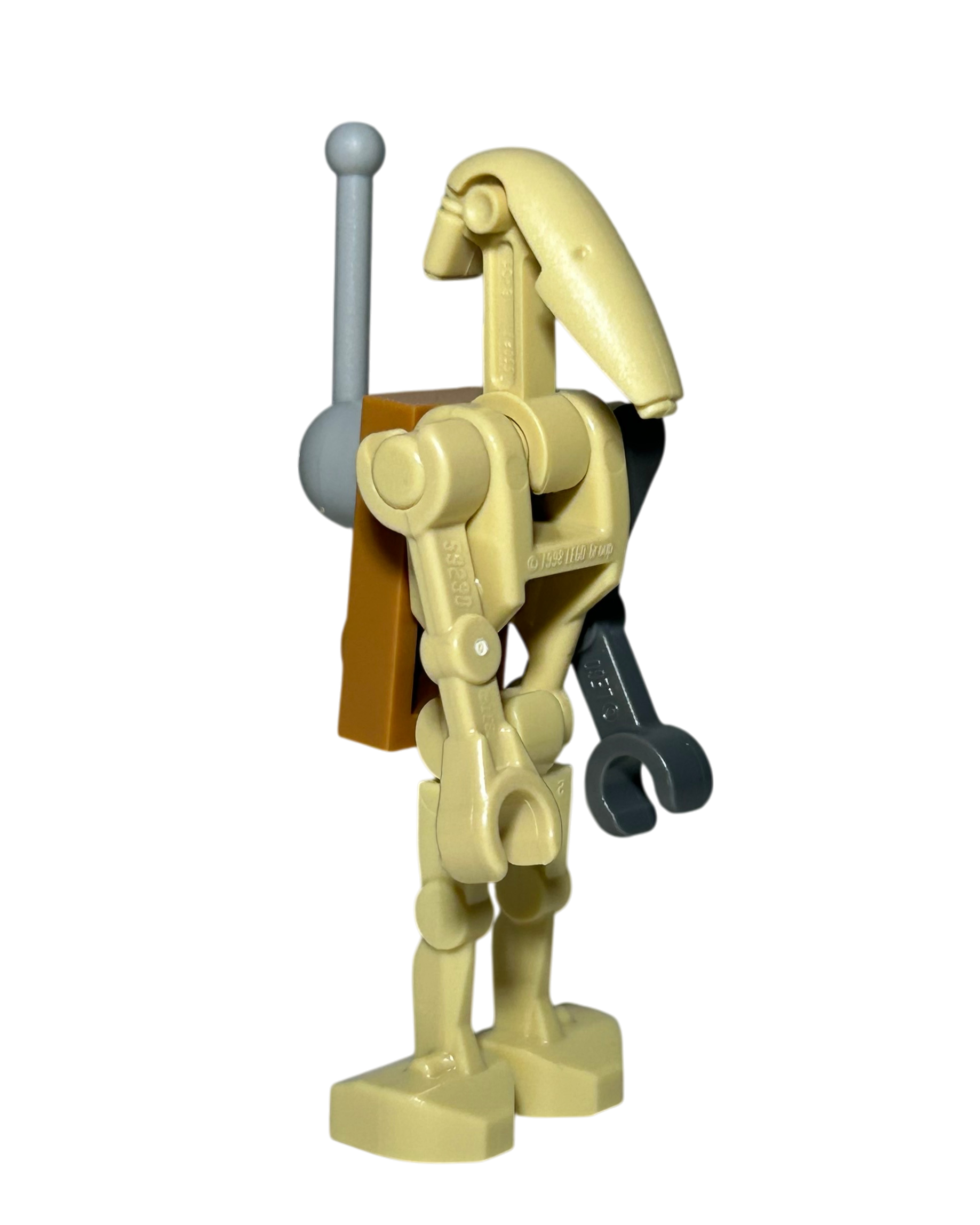 B1 Battle Droid SW1447 LEGO Star Wars Minifigur mit Antenne Seitenansicht links brick2d2