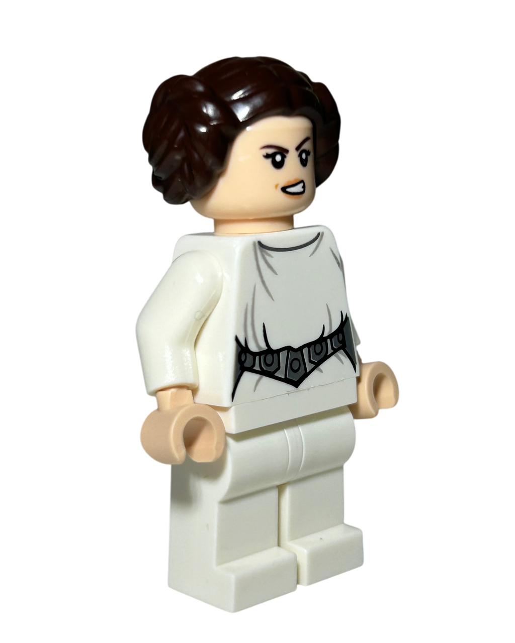 Princess Leia Weißes Kleid SW1459 LEGO Star Wars Minifigur Seitenansicht links brick2d2