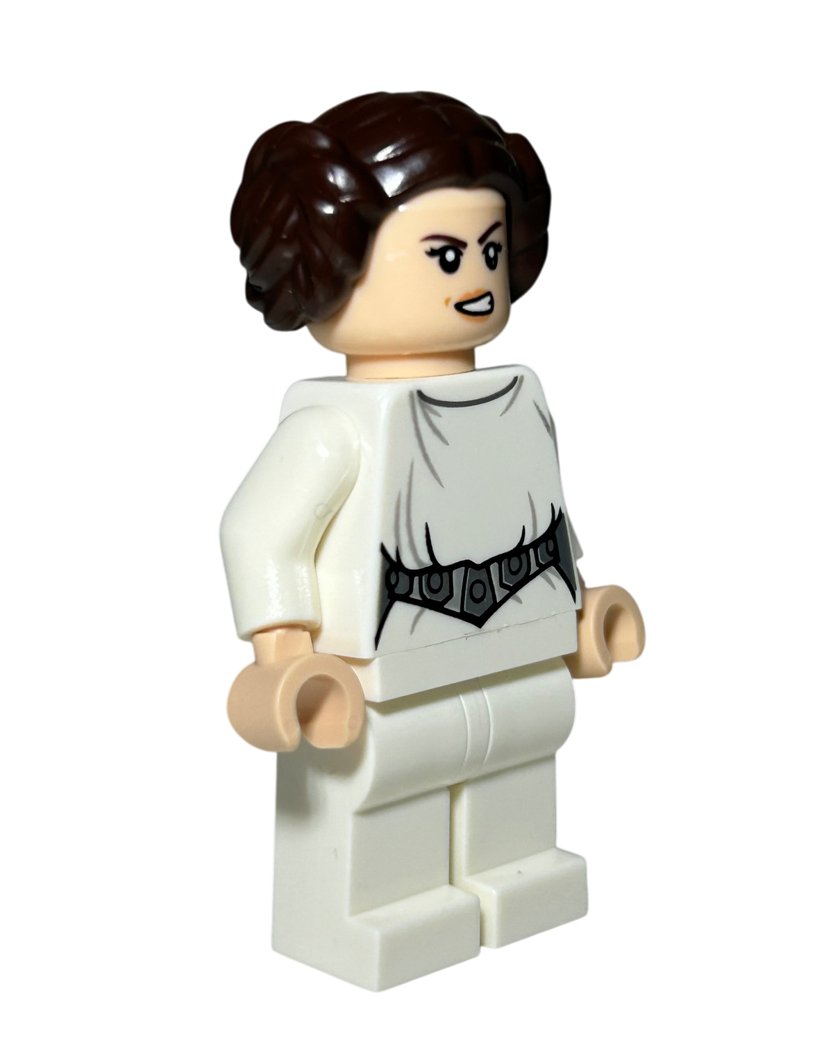 Princess Leia Weißes Kleid SW1459 LEGO Star Wars Minifigur Seitenansicht links brick2d2