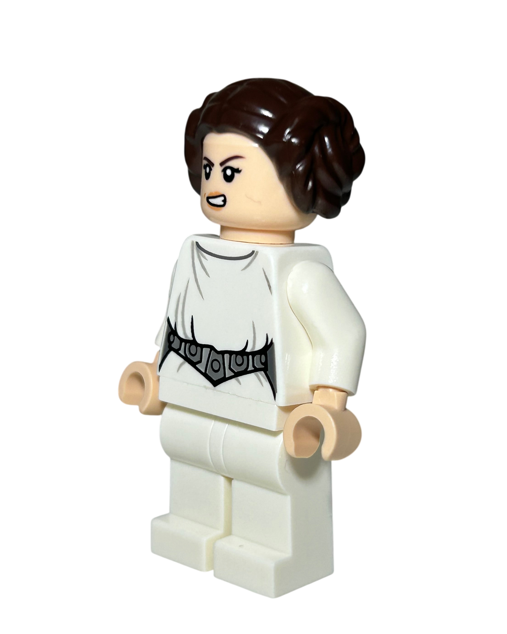 Princess Leia Weißes Kleid SW1459 LEGO Star Wars Minifigur Seitenansicht rechts  brick2d2
