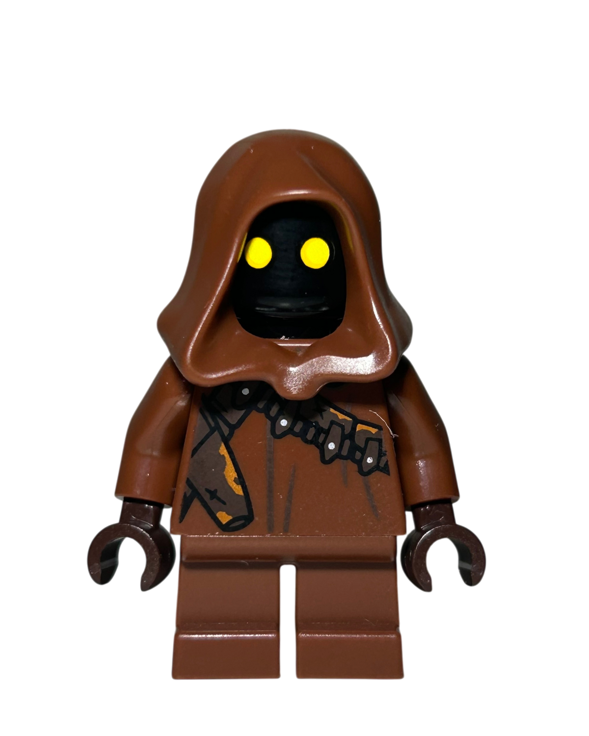 Jawa LEGO Star Wars Minifigur SW1492 braune Robe mit Holster Vorderansicht brick2d2