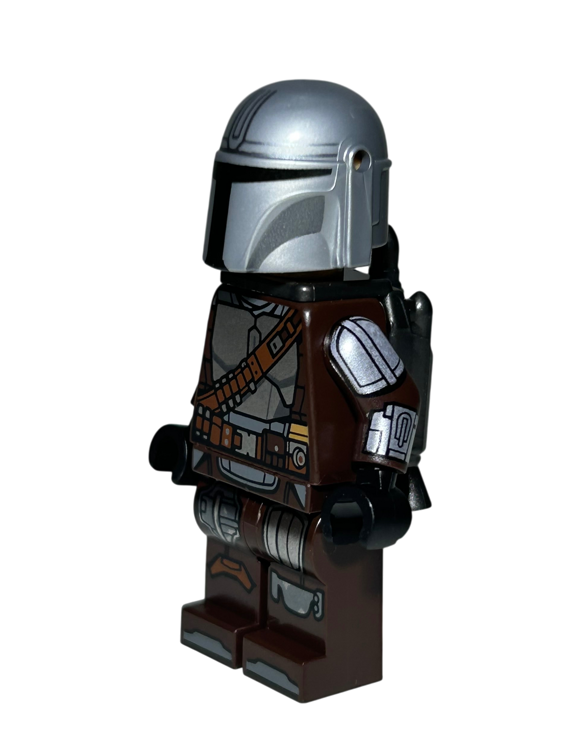 Din Djarin Mando SW1519 LEGO Star Wars Minifigur Seitenansicht rechts brick2d2