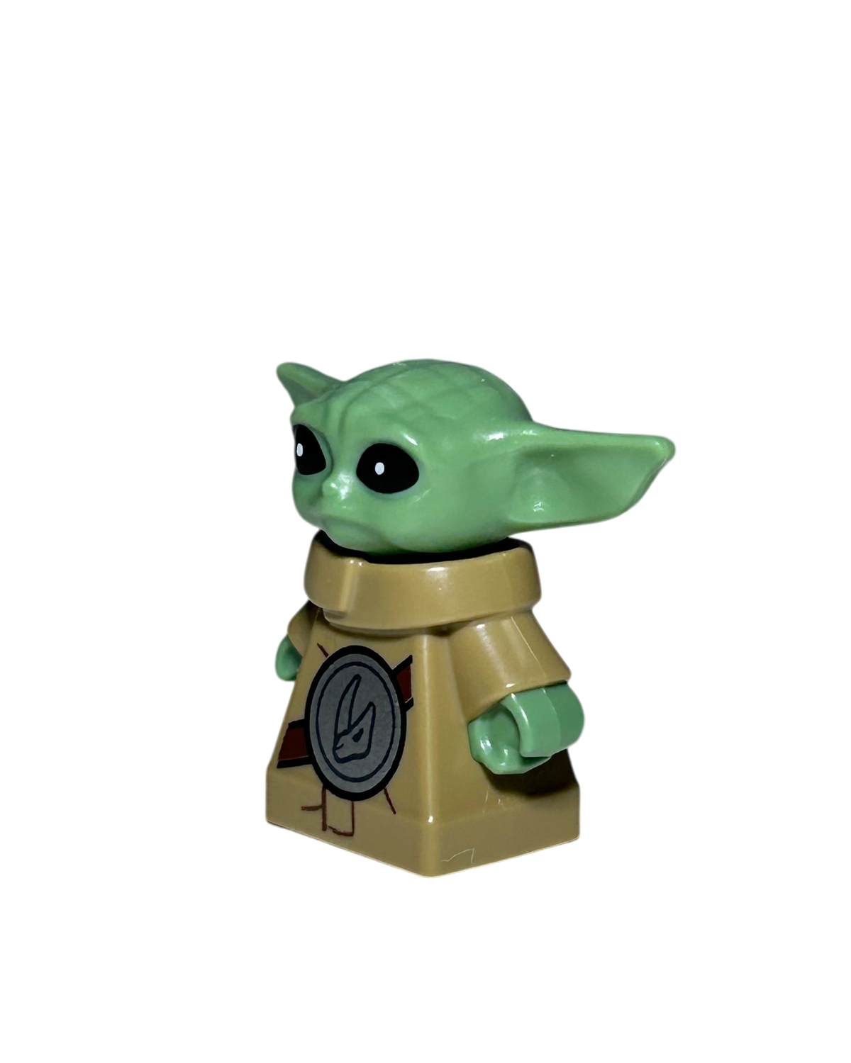 Grogu SW1522 LEGO Star Wars Minifigur Beskar Rüstung Seitenansicht rechts brick2d2