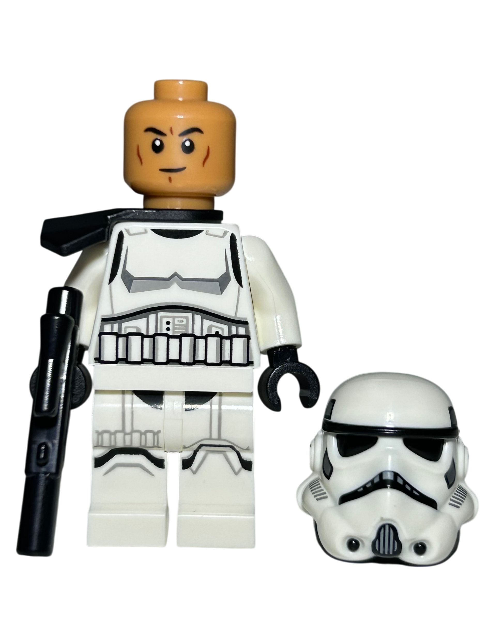 Imperial Stormtrooper SW1525 LEGO Star Wars Minifigur schwarzes Pauldron Detailansicht brick2d2