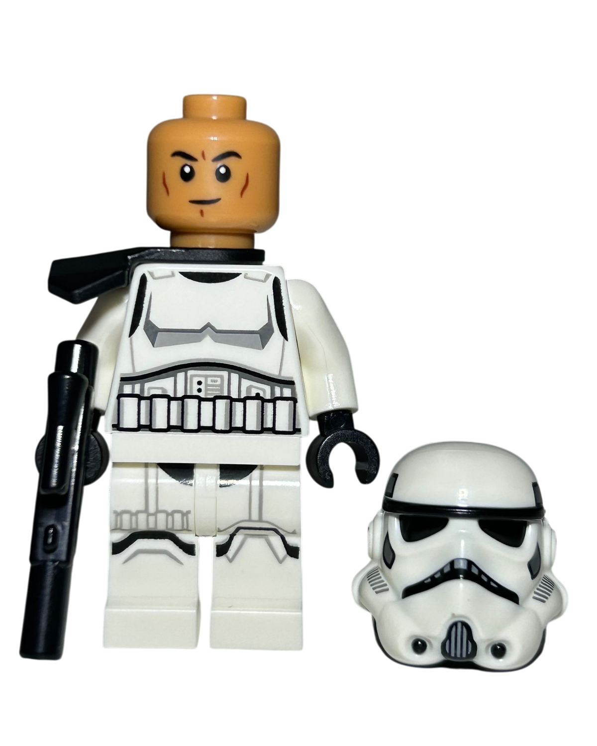 Imperial Stormtrooper SW1525 LEGO Star Wars Minifigur schwarzes Pauldron Detailansicht brick2d2