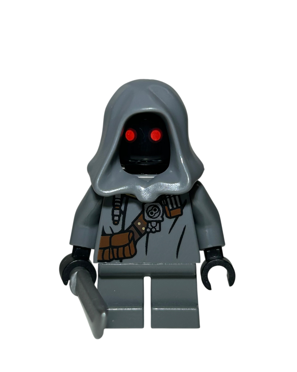 Jawa SW1541 LEGO Star Wars Minifigur grau mit Machete Vorderansicht brick2d2