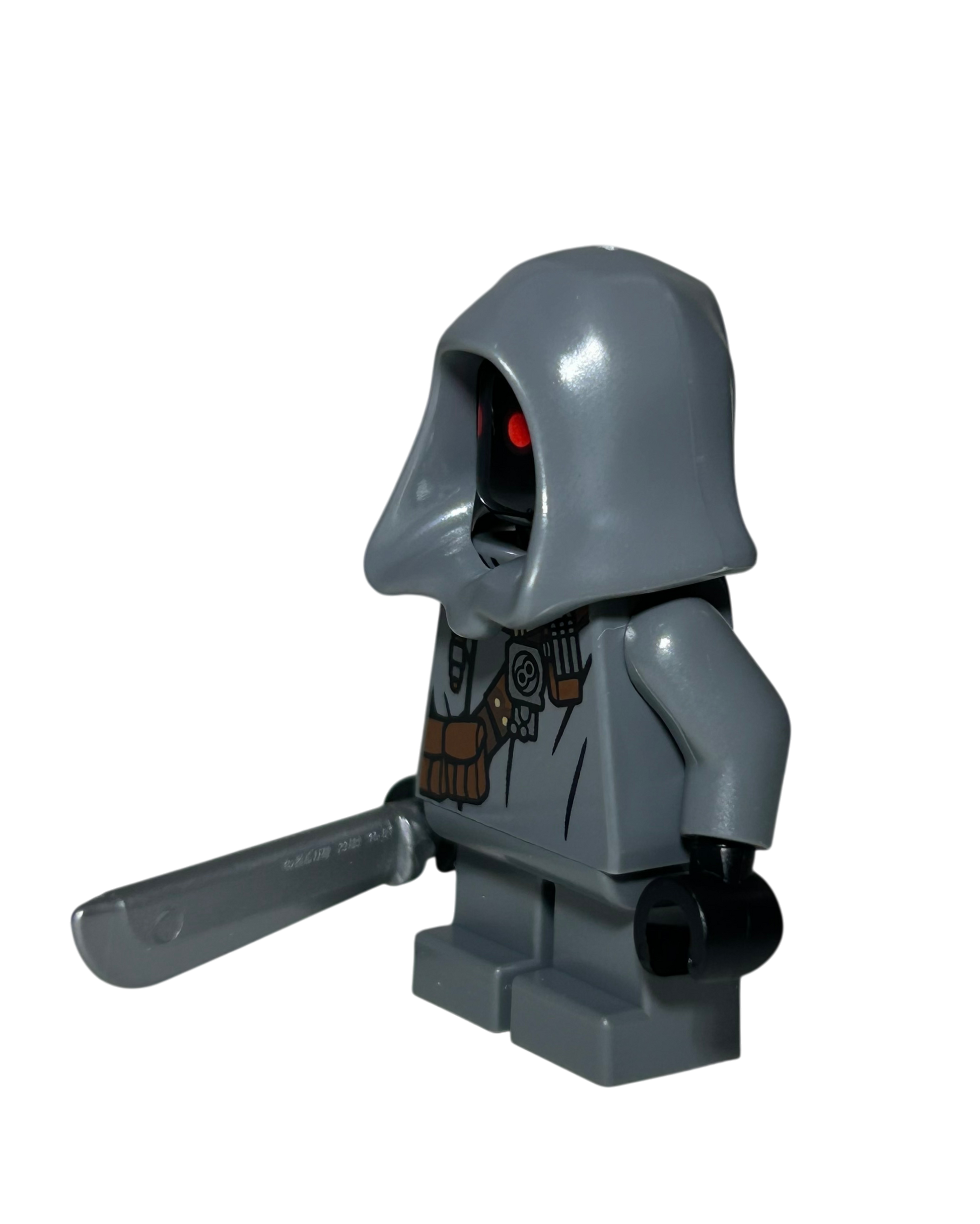 Jawa SW1541 LEGO Star Wars Minifigur grau mit Machete Seitenansicht rechts brick2d2