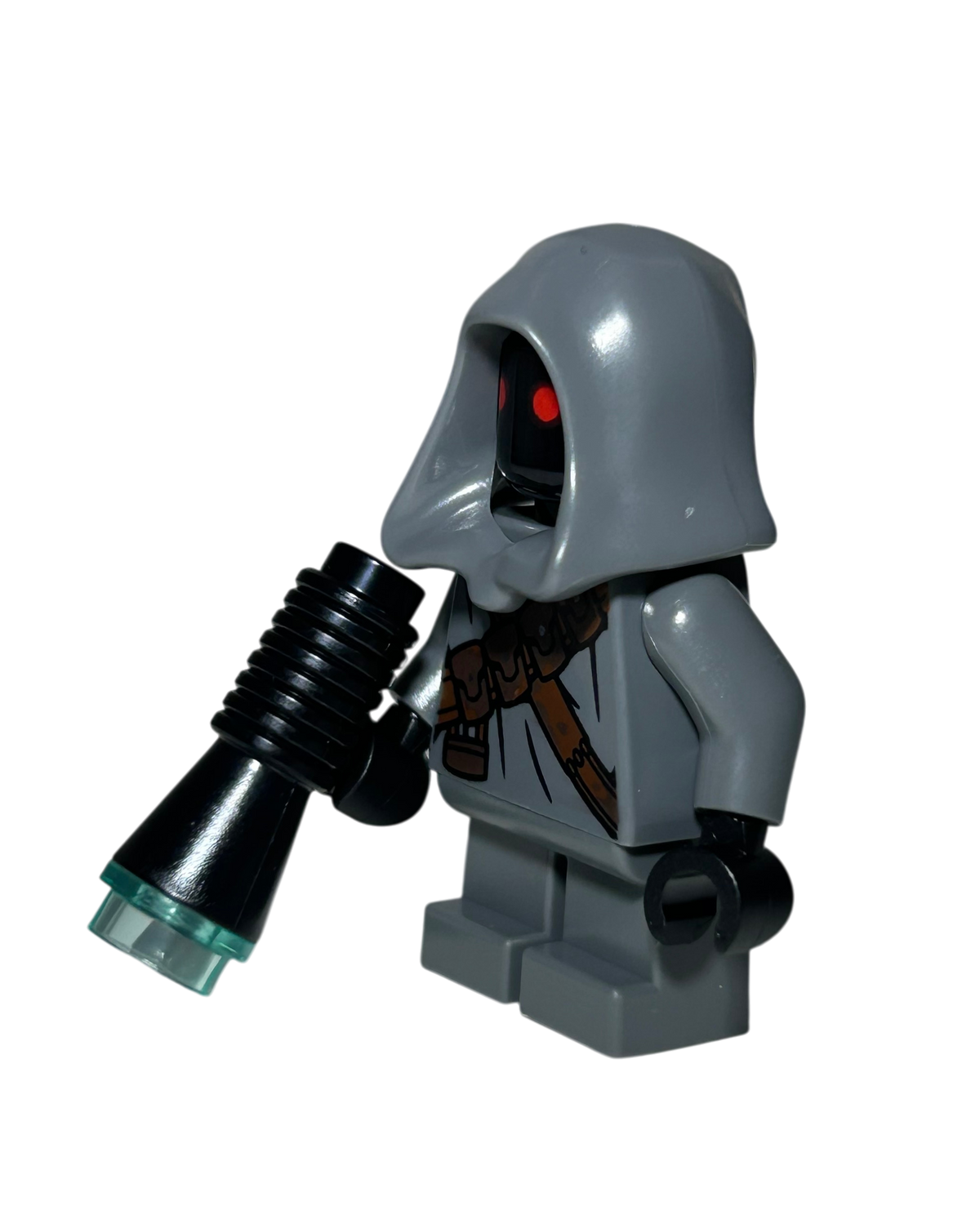 Jawa SW1542 LEGO Star Wars Minifigur grau mit Gurten Seitenansicht rechts brick2d2