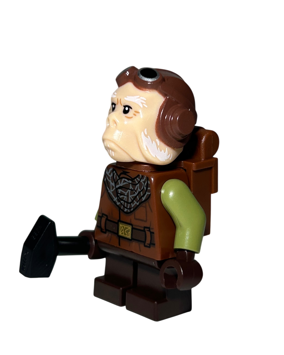 Kuiil SW1543 LEGO Star Wars Minifigur mit Rucksack Seitenansicht rechts brick2d2