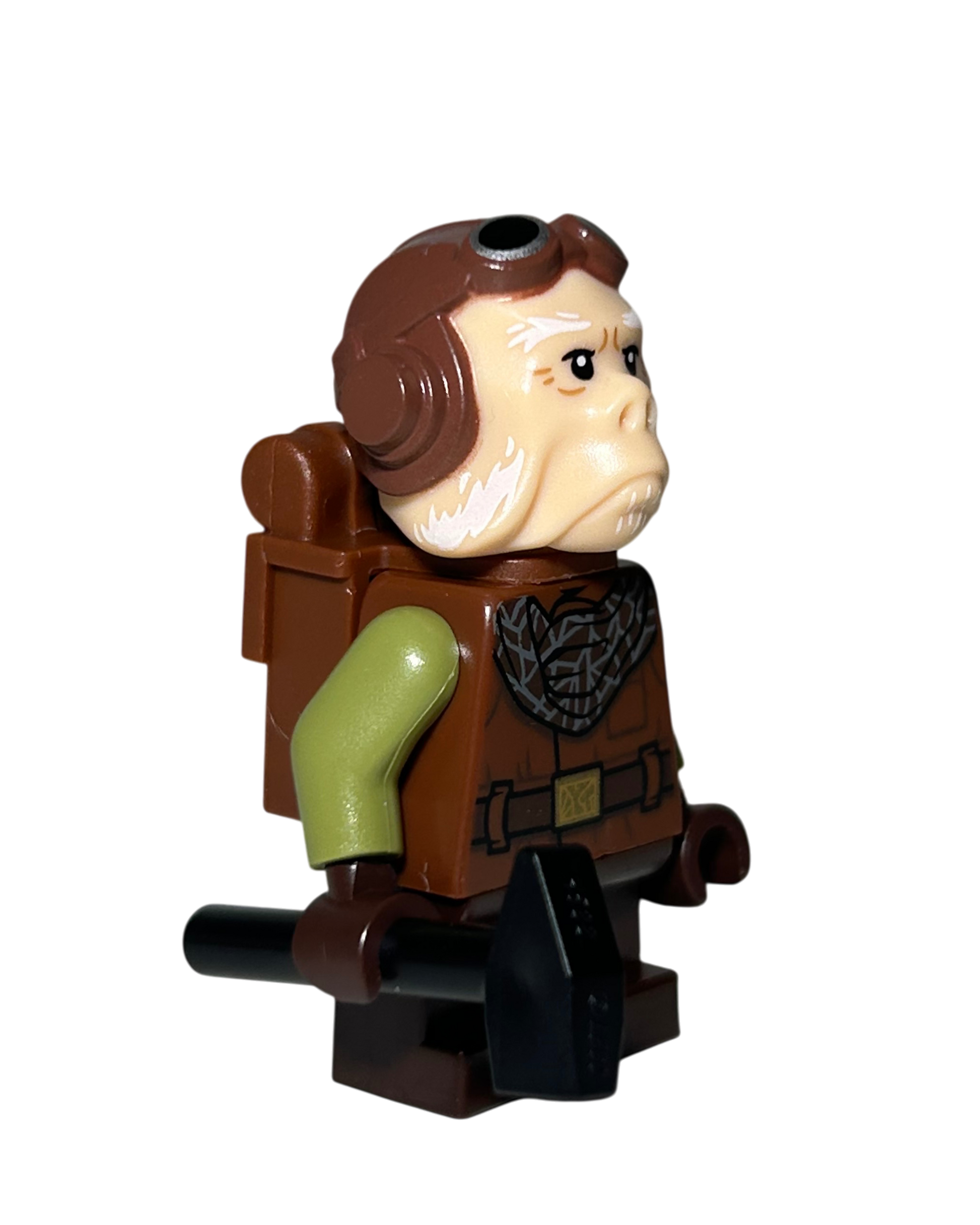 Kuiil SW1543 LEGO Star Wars Minifigur mit Rucksack Seitenansicht links brick2d2