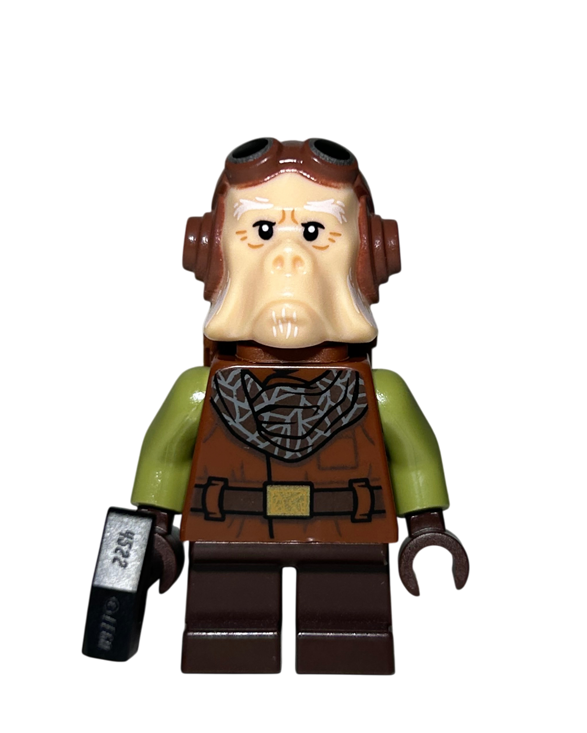 Kuiil SW1543 LEGO Star Wars Minifigur mit Rucksack Vorderansicht brick2d2