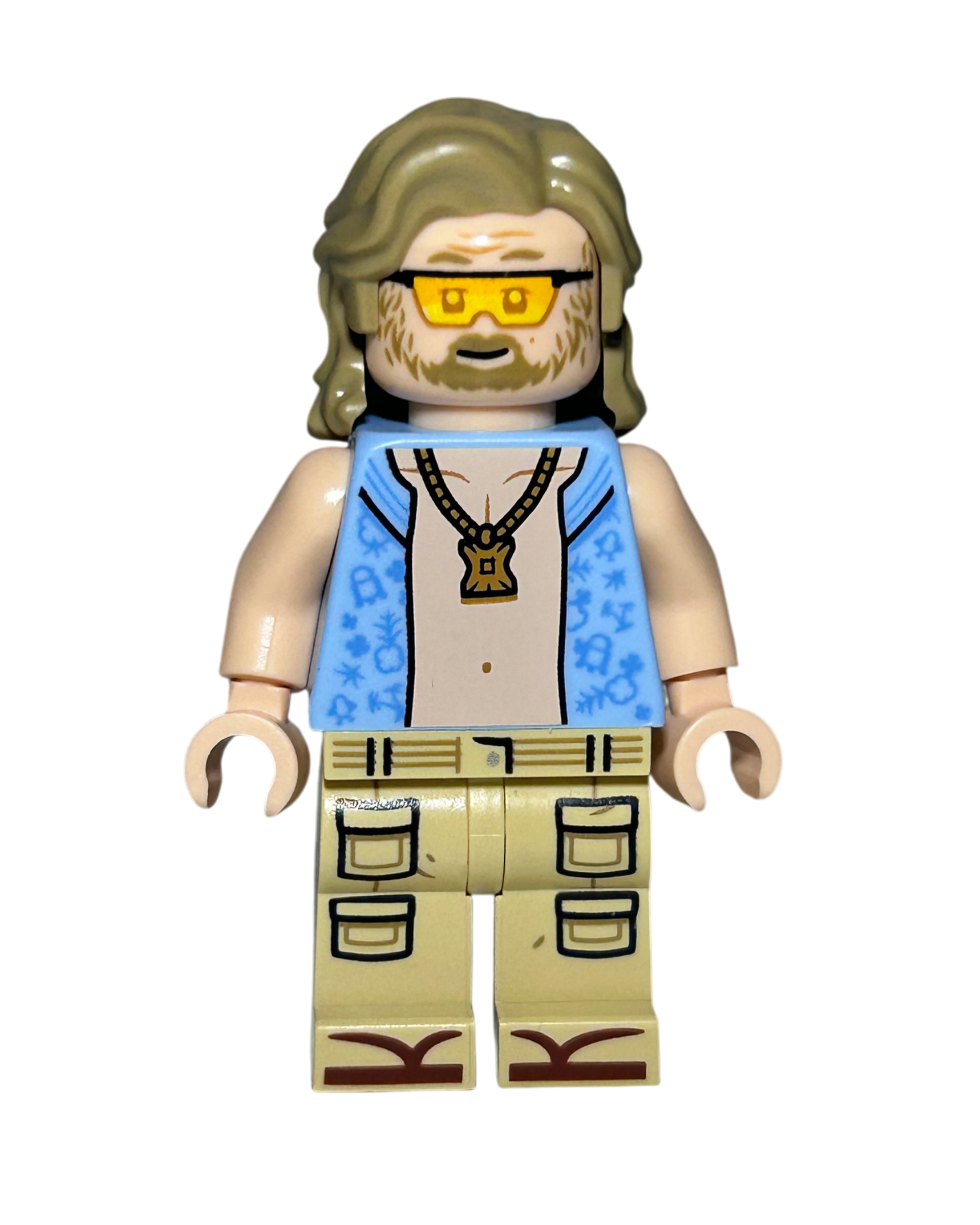 LEGO Star Wars Minifigur Luke Skywalker Strand-Outfit SW1365 Vorderansicht – Brick2D2