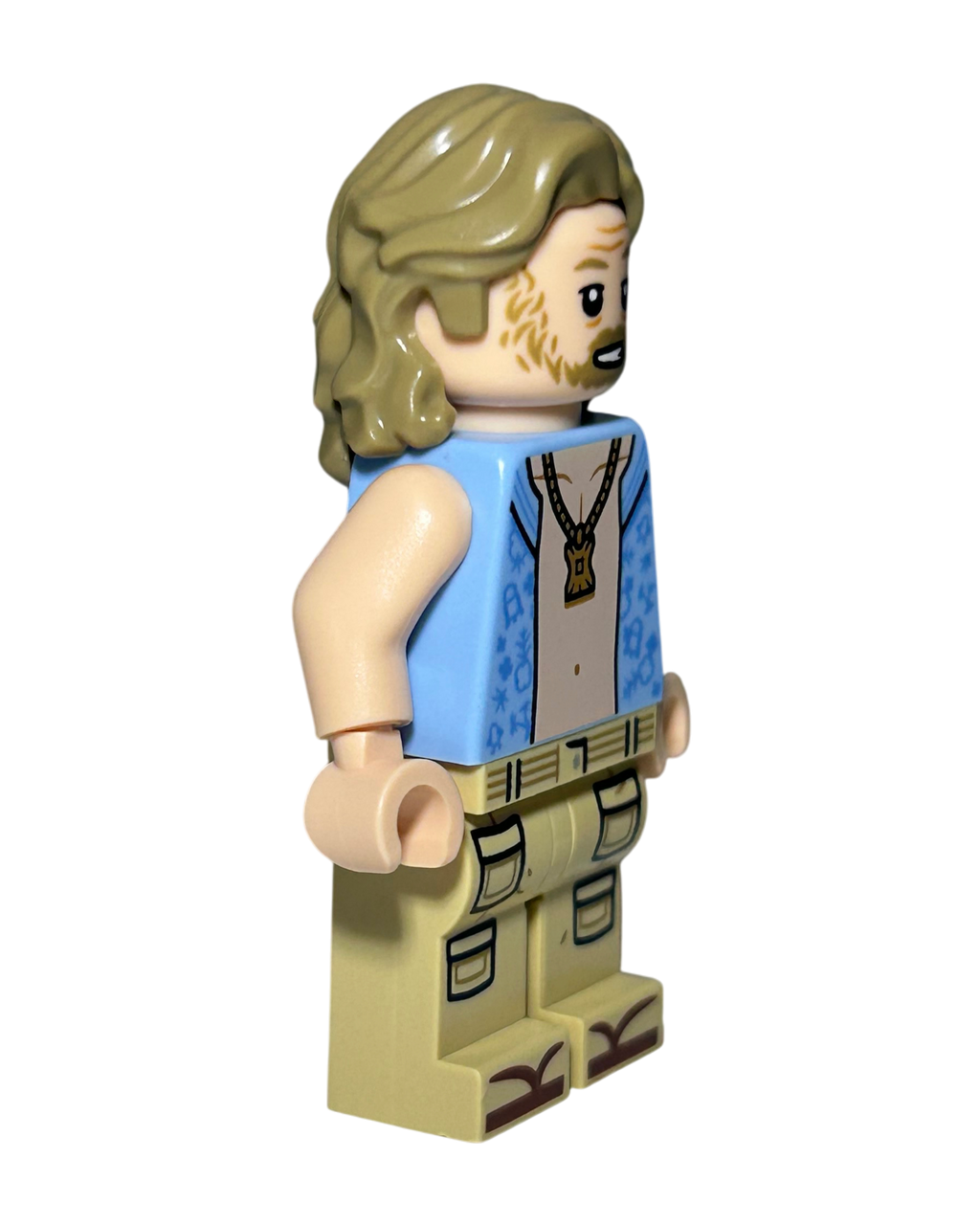 LEGO Star Wars Minifigur Luke Skywalker Strand-Outfit SW1365 Seitenansicht