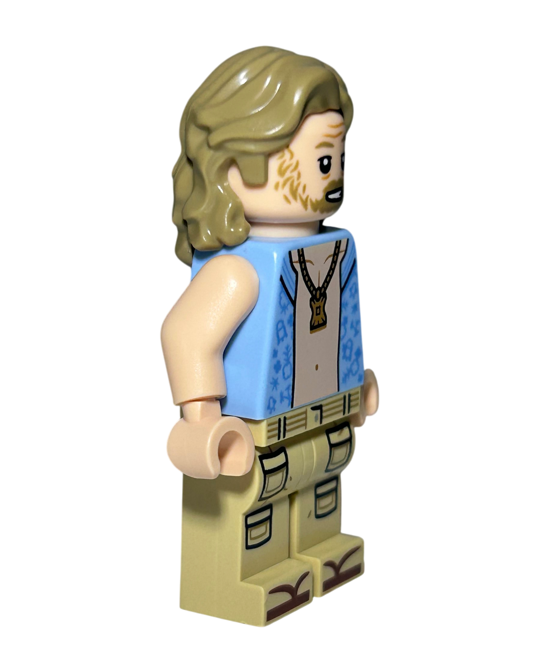 LEGO Star Wars Minifigur Luke Skywalker Strand-Outfit SW1365 Seitenansicht