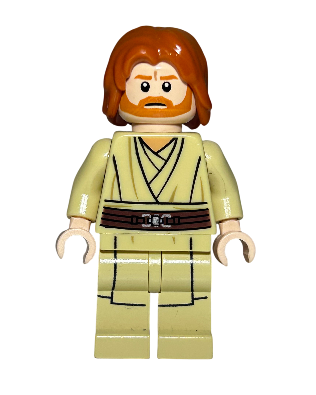 LEGO Star Wars Minifigur Obi-Wan Kenobi SW0489 Vorderansicht – Brick2D2
